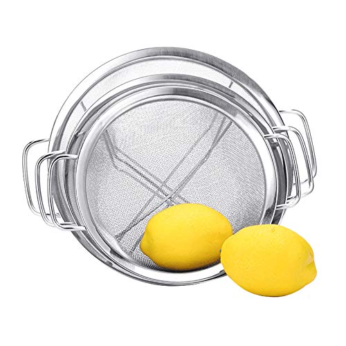 Stainless Steel Fine Wire Mesh Kitchen Sieve Stainless Steel Fine Mesh Washing Rice Strainer Fruits Vegetable Sieve Colander 225cm