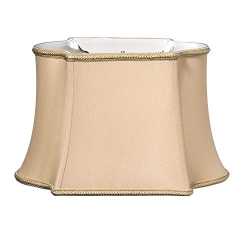 Cloth Wire Slant Fancy Oblong Softback Lampshade in Vintage Gold 12 in L x 763 in W x 7625 in H 105 lbs