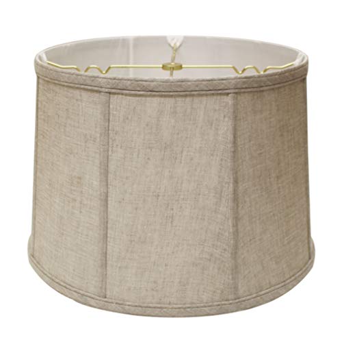 Cloth Wire Slant Retro Drum Lampshade in Oatmeal 15 in Dia x 10 in H 175 lbs
