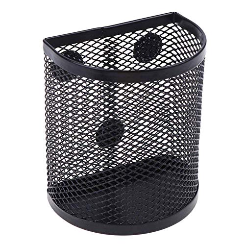 LayOPO Magnetic Pencil Holder Metal Wire Mesh Magnetic Storage Baskets Mesh Pen Pencil Organizer Container with Strong Magnets Hanging Storage Holder for Whiteboard Refrigerator Kitchen Locker