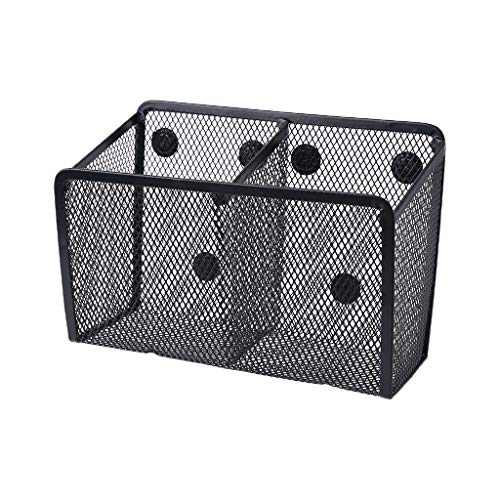 Metal Wire Mesh Magnetic Basket Storage Box Blackboard Chalk Pen Pencil Makeup