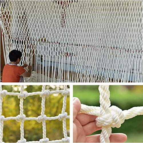 CANQUANWANG White Woven mesh Balcony Stairs Protective net Complete net Outdoor Decorative net Construction site Fence net Size 23m Color  Mesh8cm Size  19m