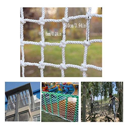 HWJ Childrens Guardrail Safety Net PetToy Safety Net Protection Net Stairs Shatter-Resistant Net White Woven Mesh Wall Decoration Net Nylon Net Rope Size  2x9m