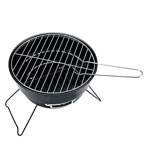 BLWX - BBQ Grill-Outdoor Folding Portable Mini Grill Charcoal Stainless Steel Net Grill Round Oven Small Grill Barbecue