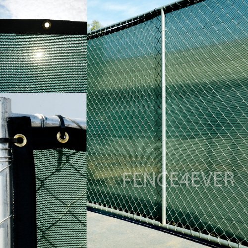 6x50 Dark Green Fence Privacy Screen Windscreen Cover Shade Cloth Mesh Fabric Slats