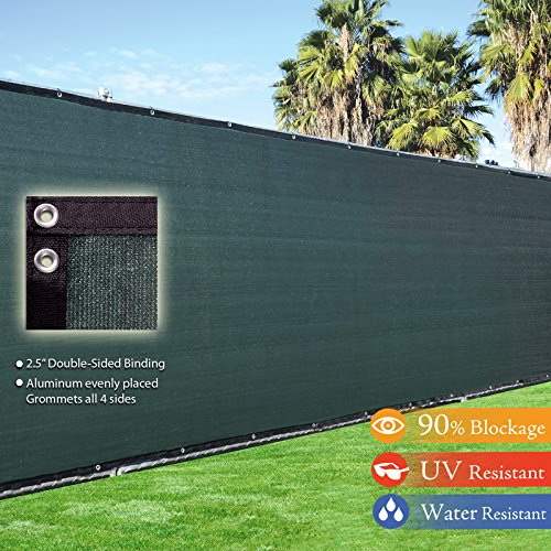 6 X 50 3rd Gen Olive Dark Green Fence Privacy Screen Windscreen Shade Fabric Mesh Tarp aluminum Grommets