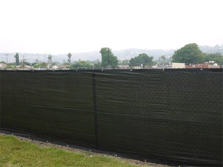6x25 Fence Privacy Screen Taped Mesh Fabric Black