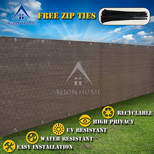 Alion Home&copy Hdpe Privacy Screen Mesh For Pool Patio Deck Balcony Railing Fence No Black Trim 4x 26