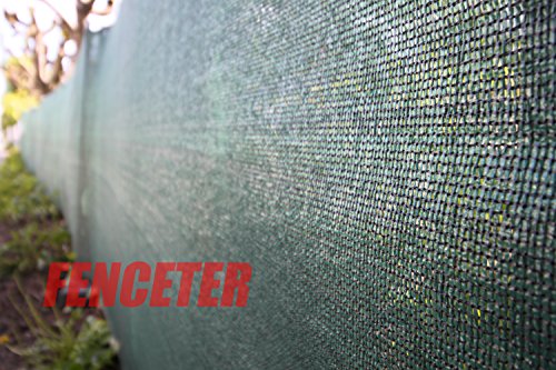 Fenceter Commercial Grade 4x50 Dark Green Fence Screen Privacy Screen Mesh Fence Shade Cover Windscreen Aluminum