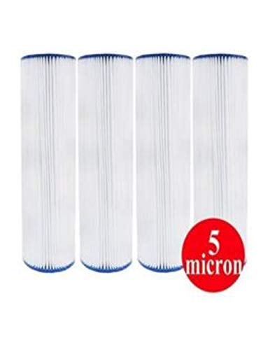 CFS COMPLETE FILTRATION SERVICES EST2006 Pentek R30 Compatible Pleated Polyester Filter Cartridge 9-34 x 2-58 5 Microns 4 Pack