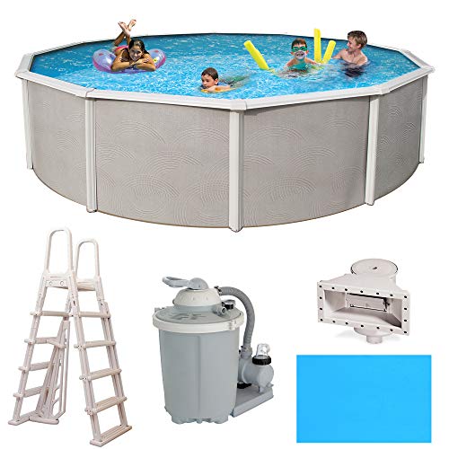 Barcelona Complete 15 x 52 Round Metal Wall Above Ground Swimming Pool Package