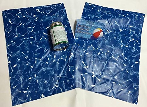Ingroundamp Above Ground Swimming Pool Patch Vinyl Liner Kit Blue Prizm  2 Pc Of 1 Ft X 8 Inches W 4oz