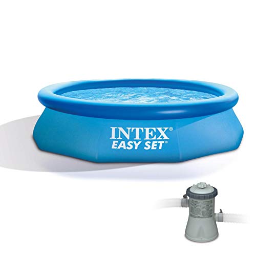 Intex 10ft x 30in Easy Set Above Ground Inflatable Family Swimming Pool Pump