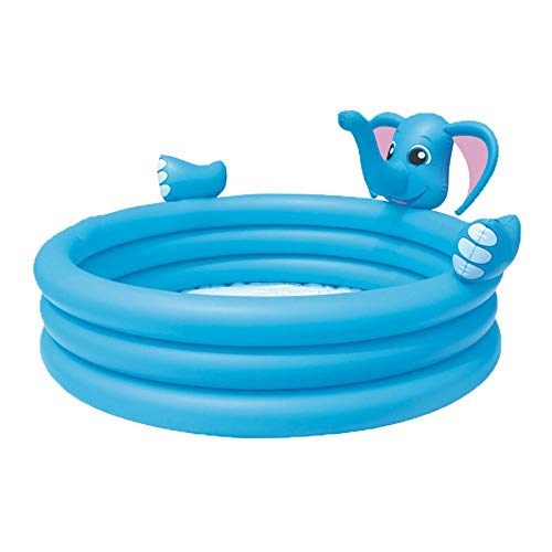 YYCYY Fast Set Round Inflatable Family Swimming Pool Folding Tub Garden Outdoor Swimming Playing Pool Paddling Pool Crystal Blue 3 Ring 152 74cm