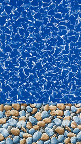 18x33 Oval Overlap Bedrock Above Ground Swimming Pool Liner- 25 Gauge