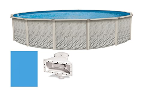 Wilbar 18-Inch-by-52-Inch-by-52-Inch Round Meadows above Ground Swimming Pool and Liner Kit