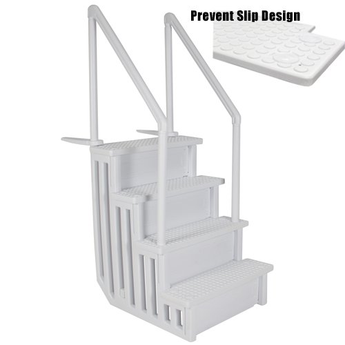 Best Choice ProductsÂ XL Step 32 Drop In Step Safety Step Swimming Pool Ladder W Handle Slip Prevent