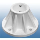 Two Saftron 3&quot White Surface-mount Bases For Pool Ladders sb-3 - Free Shipping - Use The Sb-3 To Surface Mount