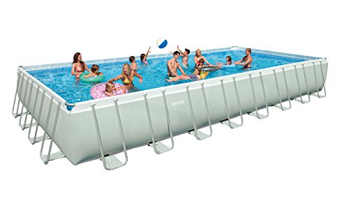 Intex 32 X 16 X 52&quot Rectangular Ultra Frame Pool Set With Sand Filter Pump