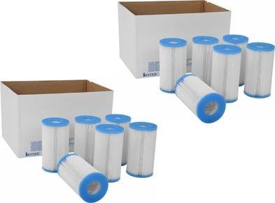 Intex Pool Easy Set Type A Replacement Filter Pump Cartridge 12 Pack  29000E