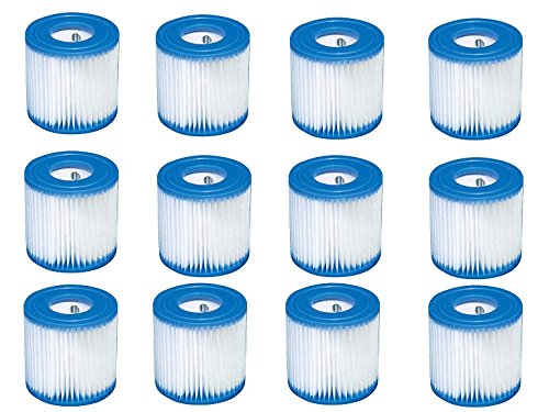 Replacement Intex 29007E Swimming Pool Filter Cartridge H - 12 Pack