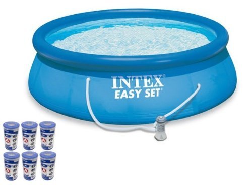 Intex 15 x 48 Easy Set Swimming Pool Kit w 1000 GPH GFCI Filter Pump 28167EH