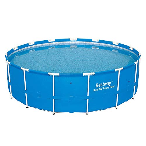 Bestway 12752E Steel Pro Above Ground 15ft x 48in Backyard Frame Pool Set  for Kids Adults 15-Feet by 48-inch