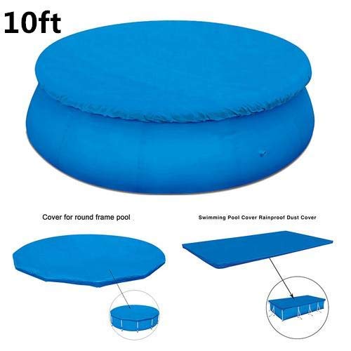 Luckystar4you Swimming Pool Cover Round Pool Ground Cloth Dustpoof Rainproof Cover for Round Above Ground Swimming Pools - Easy Set Up Anti-dust Rainproof Durable 6ft8ft10ft13ft