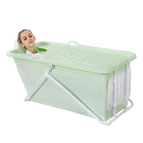 ZHANYI Foldable Plastic Bathtub Adult Home Large Comfortable Bath Tub Thicken Spa Soaking Baths Pools Baby Swimming Pool Color  Green Size  Small