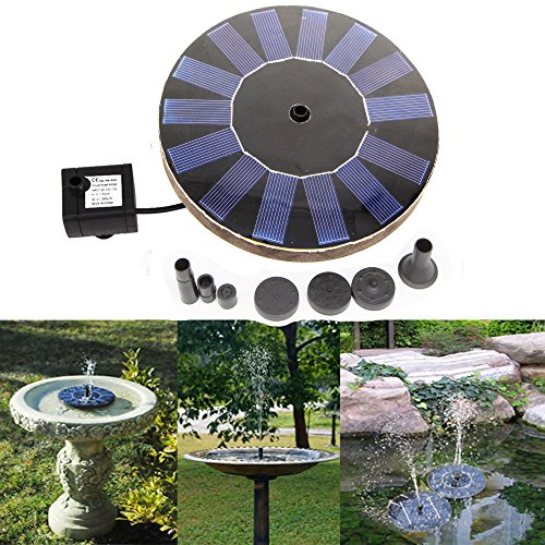 Solar Power Bird Bath FountainSolar Panel Water Floating Fountain Pump Kit for Bird BathFish TankSmall PondGarden Decoration