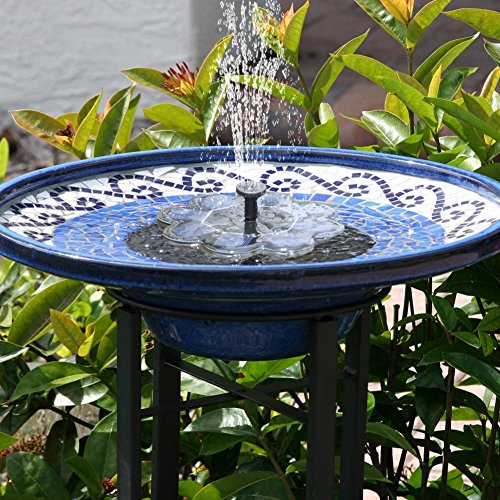 Qualife Solar Water Fountains OutdoorSolar Powered Fountain Pump for Bird Bath16W Bird Bath Fountains Solar PowerSmart Small Water Pump for Garden Birdbath Pond Pool