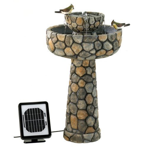 Elegant Wishing Well Outdoor Yard Garden Solar Water Pump Cascading Fountain for Cord-free Enjoyment