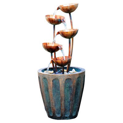 Design Toscano Copper Falls Cascading Garden Fountain