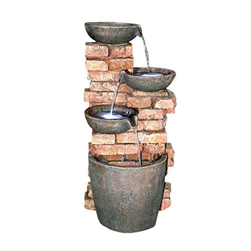 Design Toscano Stacked Bricks Cascading Garden Fountain