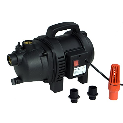 HydraPump Utility - 120V 1HP 1000 GPH Powerful and Lightweight Utility Water Pump with Two 34 Garden Hose Adapters and Bonus Foot Valve