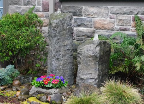 Double Cascade Fountain with Planter