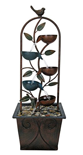 Natures Garden Cascade Cups Metal Fountain