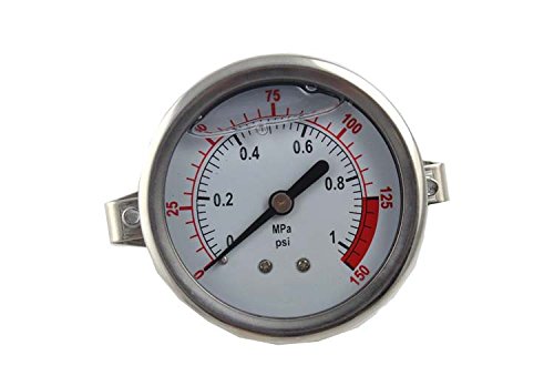 Malida The Water Filter Water Stainless Pressure Gauge For Aquarium Meter 0-16MPa 0-220psi Reverse Osmosis System Pump With 14