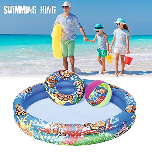 HUVE Inflatable Pool Float Toy Summer Swimming Ring Beach Ball Pool Float Bed Water Toy for Family Kids Children Inflatable Floating Island