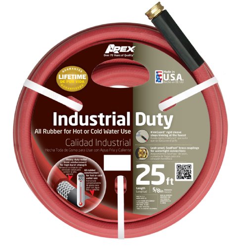 Apex 8695-25 Commercial 58-inch By 25-feet All Rubber Hot Water Hose Red