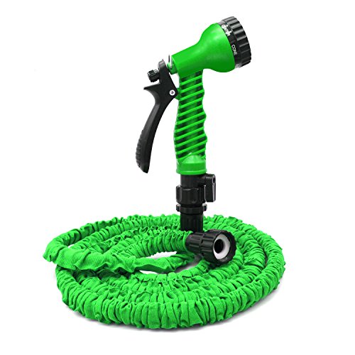 FreehawkÂ 25 Feet Garden Hose Water Hose Hose Reel Best Hoses Expandable Garden Hose with Free 7-way Spray Nozzle Flexible HoseGreen