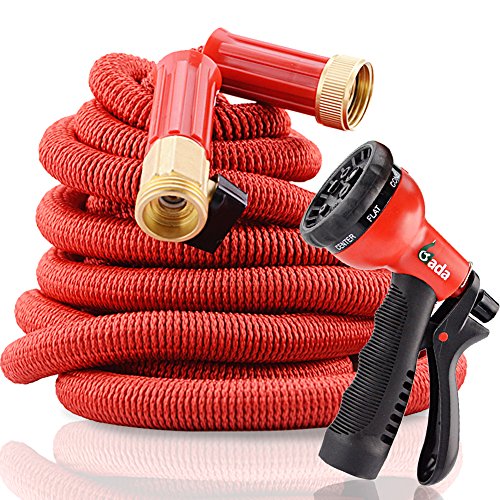 Gada 75 Foot Garden HoseFlexible Expanding HoseBrass Expandable Water Hose Farm Hose  75ft 