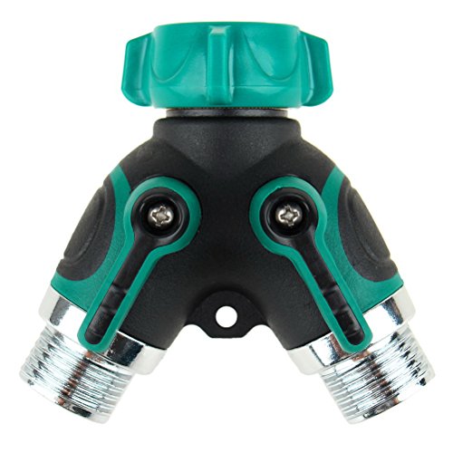 The Seventh 2 Way Garden Water Hose Splitter Y Ball Valve Hose Connector Fits Ourdoor Faucet