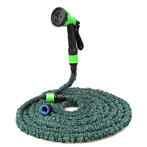 Aukee Magic Hose Expandable Flexible 15M 50FT Garden Hose Pipe With 8 Multifunctional Spray Gun for Gardening and Car Washing