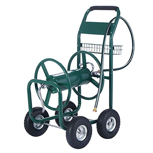 300 FT Garden Water Hose Reel Cart Outdoor Heavy Duty Yard Patio Lawn Water Planting Tool