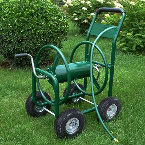 Garden Water Hose Reel Cart 300ft Outdoor Heavy Duty Yard Water Planting