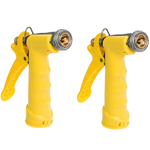 Gilmour 2 Pack Yellow Metal Commercial Insulated Garden Hose Nozzle