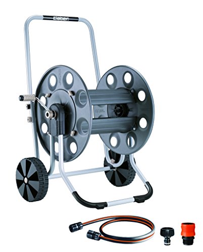 Claber 8894 Metal Gemini Garden Hose Reel with 230-Foot 58-Inch Capacity