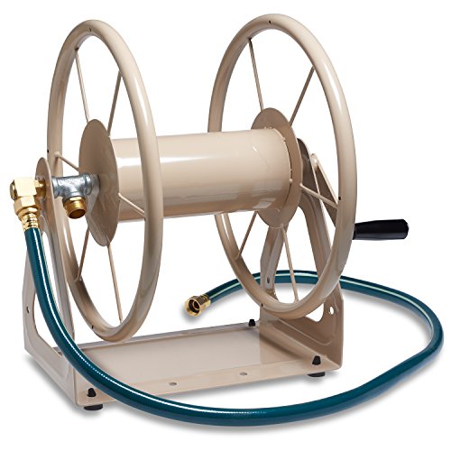 Liberty Garden Products 3-in-1 Garden Hose Reel With 200-foot Hose Capacity 703-1-tan