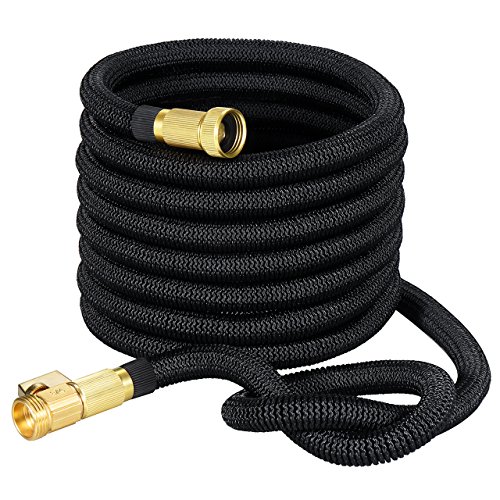 VicTsing 50ft Expanding Hose Strongest Expandable Garden Hose with Double Latex Core Solid Brass Connector and Extra Strength Fabric for Car Garden Hose Nozzle